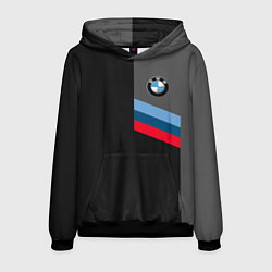 Толстовка-худи мужская BMW БМВ, цвет: 3D-черный