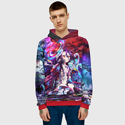 Толстовка-худи мужская No Game No Life Zero, цвет: 3D-красный — фото 2