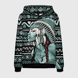 Мужская толстовка Девушка индианка в роуче