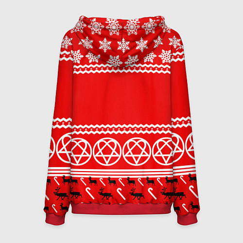 Мужская толстовка Праздничный HIM / 3D-Красный – фото 2