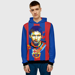 Толстовка-худи мужская Lionel Messi, цвет: 3D-черный — фото 2
