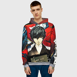 Толстовка-худи мужская Persona 5, цвет: 3D-меланж — фото 2