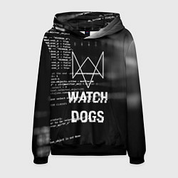 Толстовка-худи мужская Watch Dogs: Hacker цвета 3D-черный — фото 1