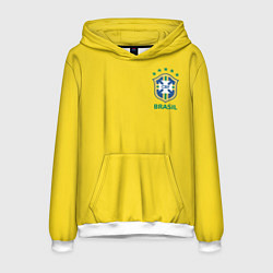 Толстовка-худи мужская Сборная Бразилии, цвет: 3D-белый