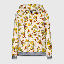 Толстовка-худи мужская Pizza Love, цвет: 3D-меланж