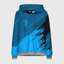 Толстовка-худи мужская FC Juventus: Blue Original, цвет: 3D-меланж