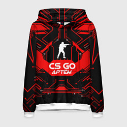 Толстовка-худи мужская CS:GO - Артём, цвет: 3D-белый