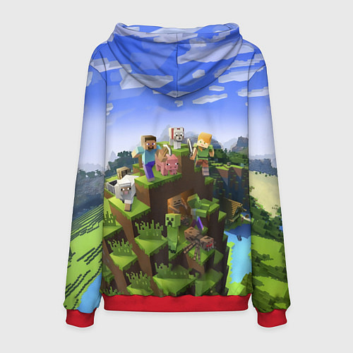 Мужская толстовка Майнкрафт: Павел / 3D-Красный – фото 2