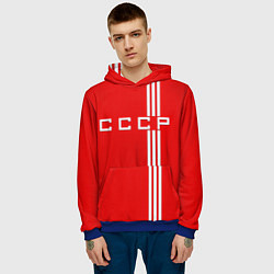 Толстовка-худи мужская Cборная СССР, цвет: 3D-синий — фото 2