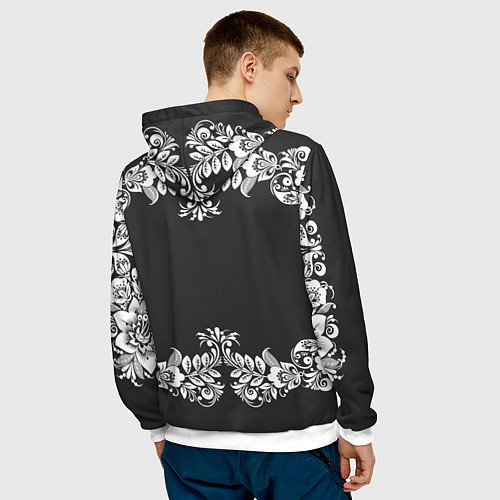 Мужская толстовка Нейромонах Феофан / 3D-Белый – фото 4