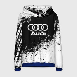 Толстовка-худи мужская Audi: Black Spray, цвет: 3D-синий