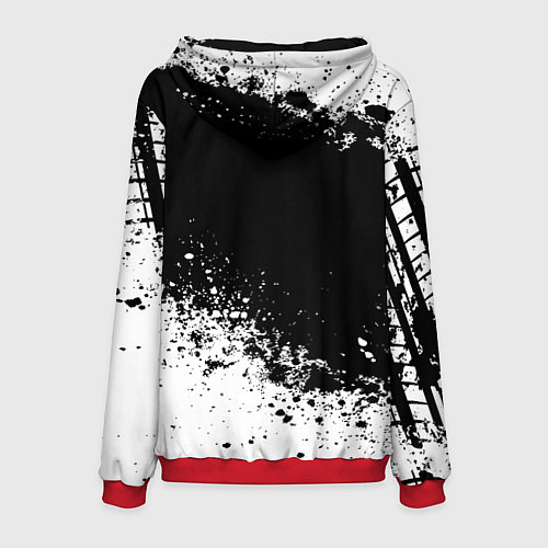 Мужская толстовка Audi: Black Spray / 3D-Красный – фото 2