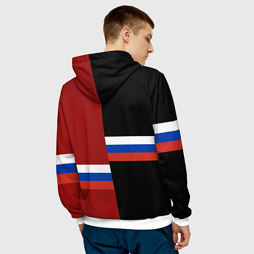 Мужская толстовка Moscow, Russia / 3D-Белый – фото 4