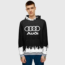 Толстовка-худи мужская Audi: Black Side, цвет: 3D-меланж — фото 2