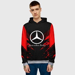 Толстовка-худи мужская Mercedes-Benz: Red Anger, цвет: 3D-меланж — фото 2