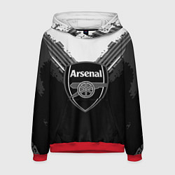 Толстовка-худи мужская FC Arsenal: Black Style, цвет: 3D-красный