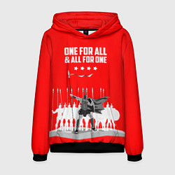 Толстовка-худи мужская One for all & all for one, цвет: 3D-черный