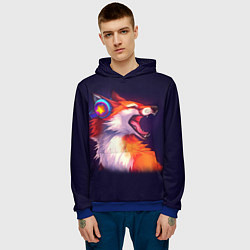 Толстовка-худи мужская Disco Fox, цвет: 3D-синий — фото 2