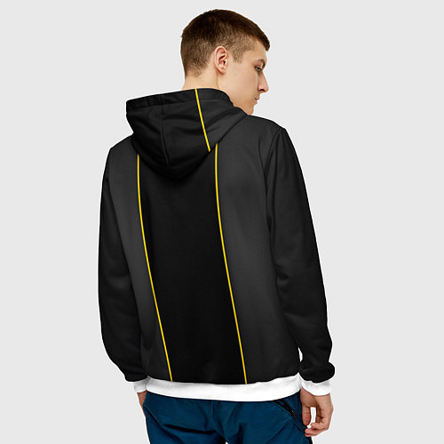 Мужская толстовка Lamborghini Luxury / 3D-Белый – фото 4