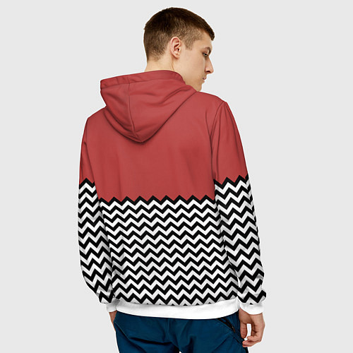 Мужская толстовка Горы Твин Пикс / 3D-Белый – фото 4