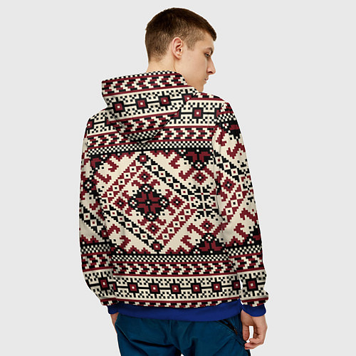 Мужская толстовка Славянский орнамент / 3D-Синий – фото 4