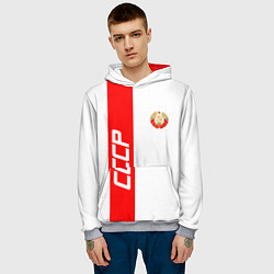 Толстовка-худи мужская СССР: White Collection, цвет: 3D-меланж — фото 2