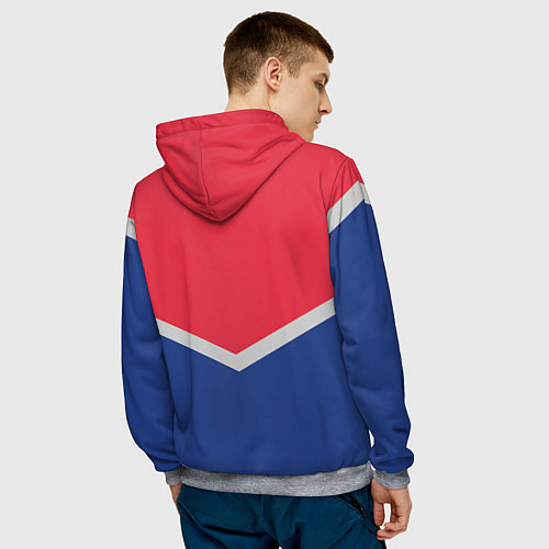 Мужская толстовка Люблю футбол россии / 3D-Меланж – фото 4