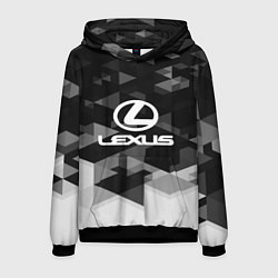 Толстовка-худи мужская Lexus sport geometry, цвет: 3D-черный