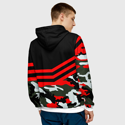 Мужская толстовка Полиция: Камуфляж / 3D-Белый – фото 4