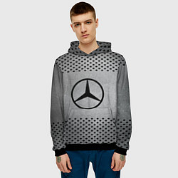 Толстовка-худи мужская Mercedes-Benz: Hardened Steel, цвет: 3D-черный — фото 2