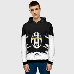Толстовка-худи мужская FC Juventus, цвет: 3D-черный — фото 2