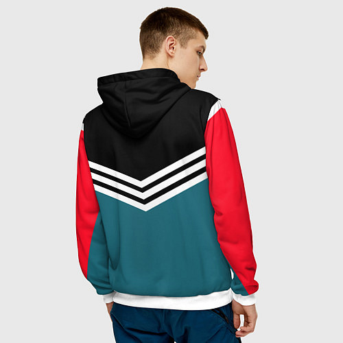 Мужская толстовка Firm 90s: Arrows Style / 3D-Белый – фото 4