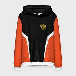 Толстовка-худи мужская Russia: Orange Sport, цвет: 3D-белый