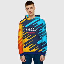 Толстовка-худи мужская Audi: Colour Sport, цвет: 3D-синий — фото 2
