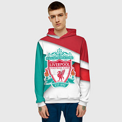 Толстовка-худи мужская FC Liverpool, цвет: 3D-белый — фото 2