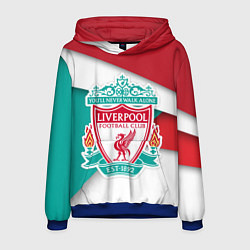 Толстовка-худи мужская FC Liverpool, цвет: 3D-синий