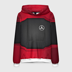 Толстовка-худи мужская Mercedes Benz: Metal Sport, цвет: 3D-белый