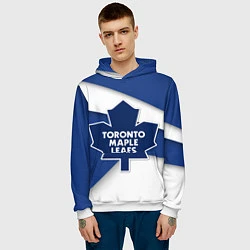 Толстовка-худи мужская Toronto Maple Leafs, цвет: 3D-белый — фото 2