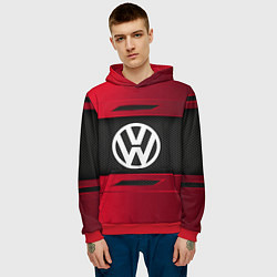 Толстовка-худи мужская Volkswagen Collection, цвет: 3D-красный — фото 2