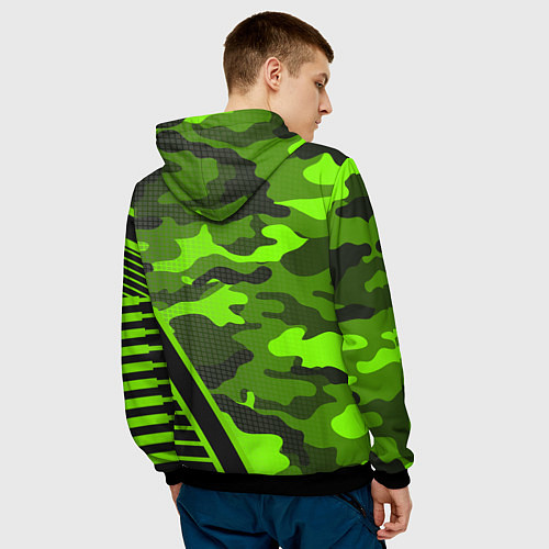 Мужская толстовка CS:GO Light Green Camo / 3D-Черный – фото 4