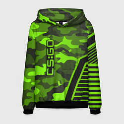 Толстовка-худи мужская CS:GO Light Green Camo, цвет: 3D-черный