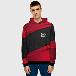 Толстовка-худи мужская Mazda: Red Sport, цвет: 3D-черный — фото 2