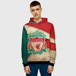Толстовка-худи мужская FC Liverpool: Old Style, цвет: 3D-черный — фото 2