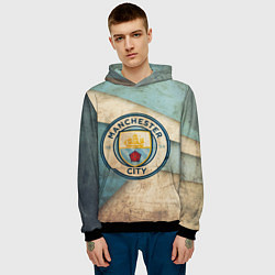 Толстовка-худи мужская FC Man City: Old Style, цвет: 3D-черный — фото 2