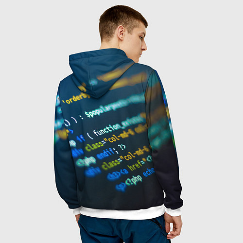 Мужская толстовка Programming Collection / 3D-Белый – фото 4