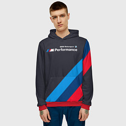 Толстовка-худи мужская BMW M Performance, цвет: 3D-красный — фото 2