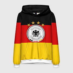 Толстовка-худи мужская Немецкий футбол, цвет: 3D-белый