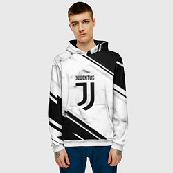 Толстовка-худи мужская Juventus, цвет: 3D-белый — фото 2