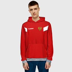 Толстовка-худи мужская Сборная России, цвет: 3D-меланж — фото 2