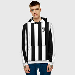 Толстовка-худи мужская FC Juventus, цвет: 3D-белый — фото 2